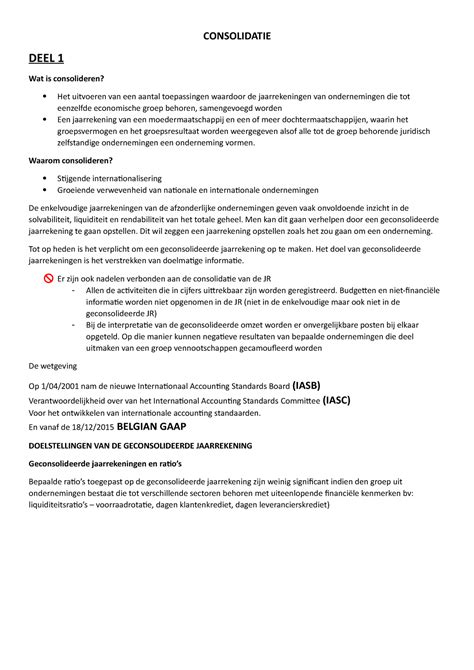 Consolidatie Samenvatting Examen 2018 2019 CONSOLIDATIE DEEL 1 Wat Is