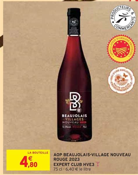 Promo Expert Club Hve Aop Beaujolais Village Nouveau Rouge Chez