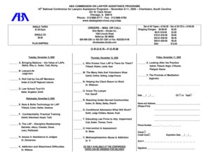 Fillable Online Apps Americanbar CoLAP 2005 Order Form Apps