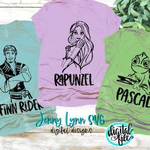 Princess Rapunzel SVG Tangled Bundle Rapunzel Flynn Rider Pascal Svg