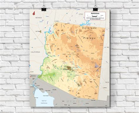 Arizona State Wall Maps World Maps Online