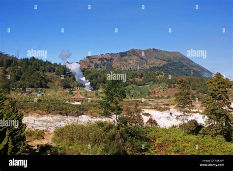 Kawah Sikidang Crater Dieng Plateau Wonosobo Indonesia Stock Photo