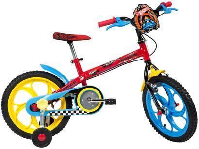 Bicicleta Infantil Aro Caloi Hot Wheels Marcha Rodinhas
