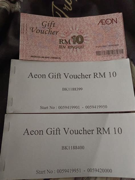 Aeon Gift Voucher Rm And Free Rm Extra Tickets Vouchers