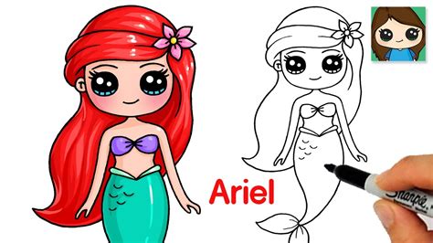 How To Draw Ariel The Little Mermaid ⭐️ New Youtube