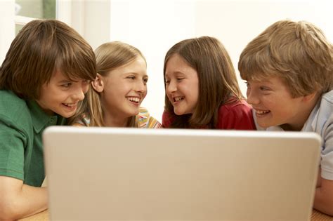 Playful Kids Using Laptop Free Photo Download Freeimages