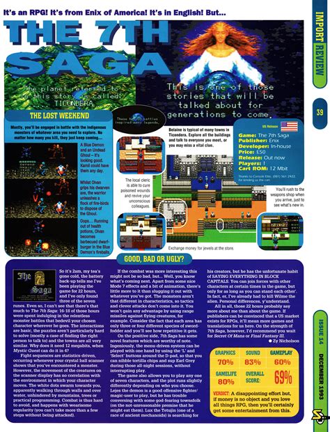 Time Slip - Super Nintendo review from Super Play Issue 14 - December