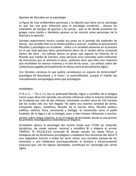 Pdf Aportes De Socrates En La Psicologia Aportes De Sócrates En La