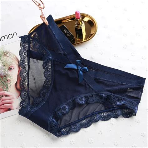 European Delicate Lace Floral Sexy Panties Sex String Women Hollow Out Underwear Bandage Crotch