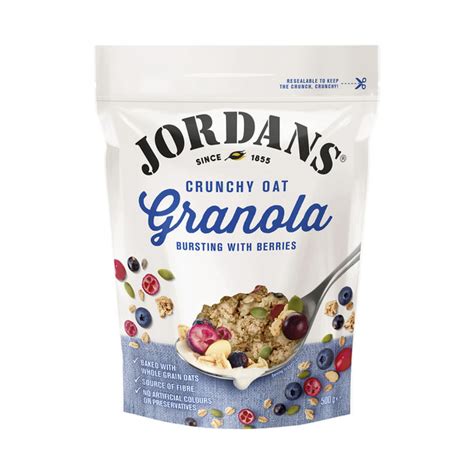 Calories in Jordans Crunchy Oat Granola With Berries Cereal calcount