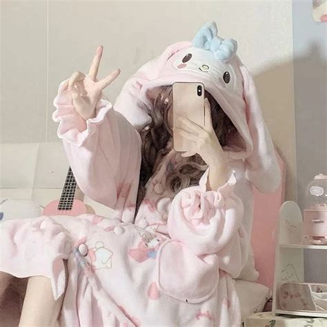 Kawaii Aesthetic Sanriocore Pink My Melody Pajama Set