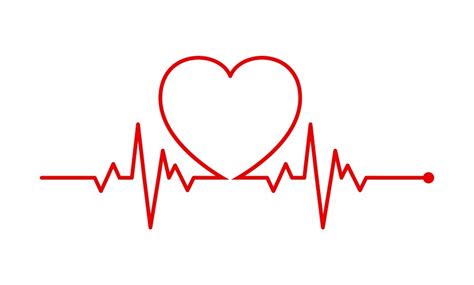 Heart rhythm set electrocardiogram ecg - ekg Vector Image