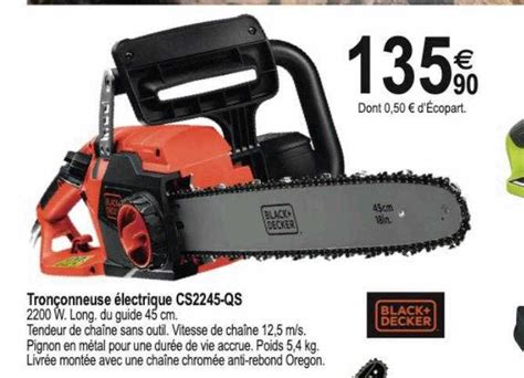 Promo Tron Onneuse Lectrique Cs Qs Black Decker Chez Trid Me