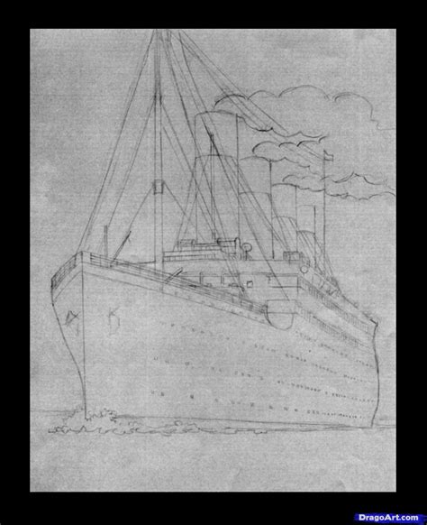 Titanic Ship Drawing Easy - DRAWING IDEAS