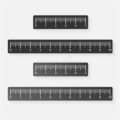 Set of Tape Ruler Metric Measurement. Metric Ruler. Different ...