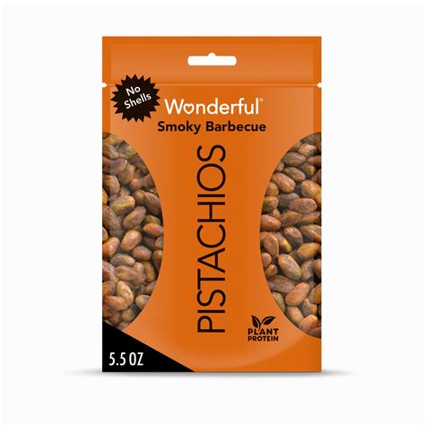 Wonderful Pistachios No Shells Smoky Barbecue Ounce Bag Protein