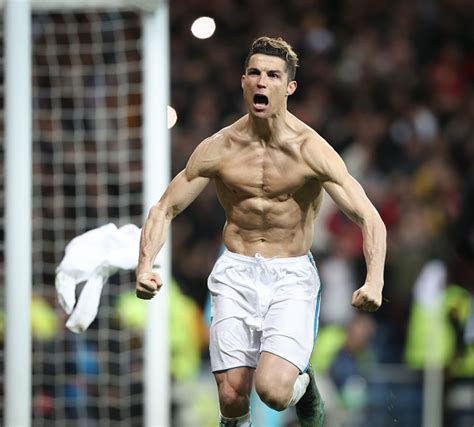 Cristiano Ronaldo Goes Shirtless After Helping Real Madrid Reach