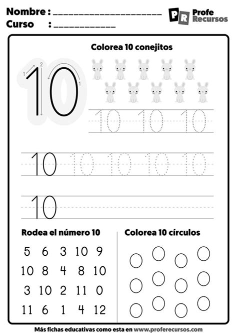 Fichas De Grafomotricidad De Los Números Del 1 Al 10