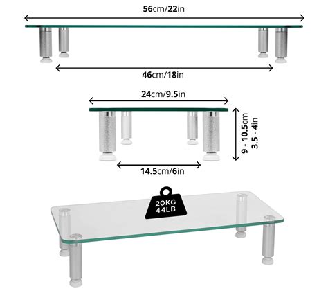 Réhausseur D écran Dm052 1 Support En Verre Pour Écran D ordinateur Ou