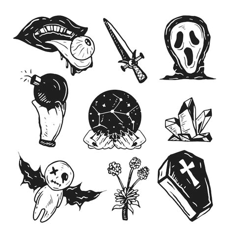 Premium Vector Goth Aesthetic Sticker