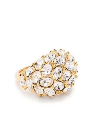 Kenneth Jay Lane Crystal Embellished Dome Ring Farfetch