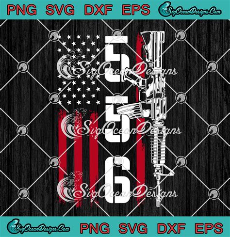 556 Ar 15 American Flag Svg Png Eps Dxf Cricut Cameo File Silhouette Art