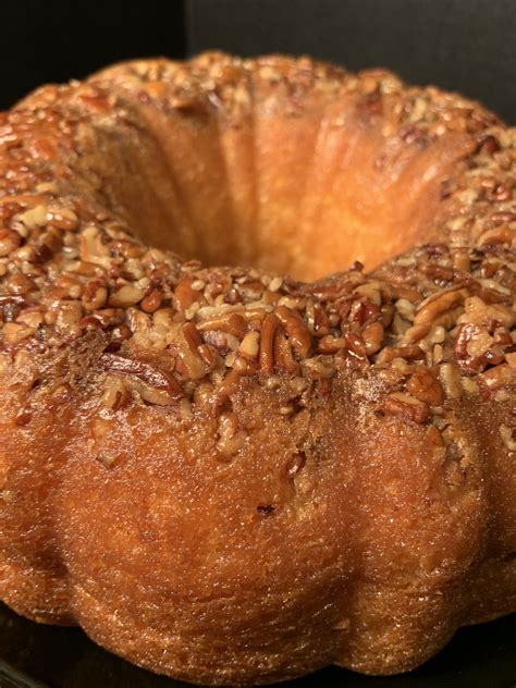 Rum Cake With Toasted Pecans Baked In And Soaked In Rum Sauce Pound