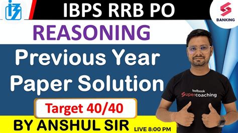 Ibps Rrb Po 2023 Reasoning Previous Year Paper Solution Target Rrb