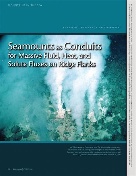 PDF Seamounts As Conduits For Massive Fluid Heat And Solute Fluxes