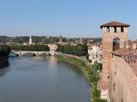 Verona - medieval castle stock image. Image of tower - 26458551