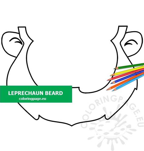 Leprechaun beard template – Coloring Page