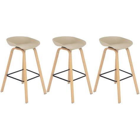 Kit Banquetas Altas Bancada Cozinha Cassia Bd Cm Nude Leroy Merlin