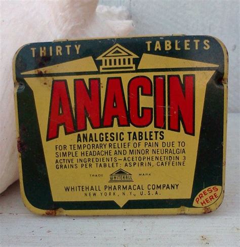 Vintage Aspirin Tin Anacin Vintage By Weelambievintage On Etsy Vintage Tins Retro Vintage