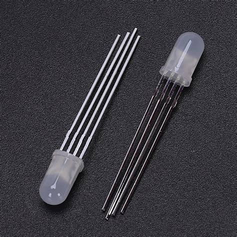 50 Pcs 5mm Round Head Common Cathode RGB Light LED Emitting Diodes Q9A2