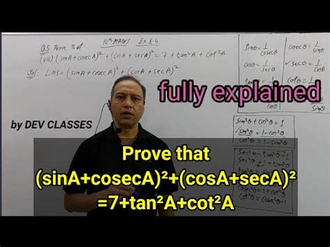 10th Ex 8 4 Q 5 viii fully explained sinA cosecA ² cosA secA ² 7