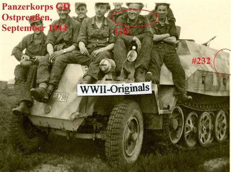 Foto Panzer Korps Gd Halbkette Sd Kfz Ostpreu En Sept Fhr Begl