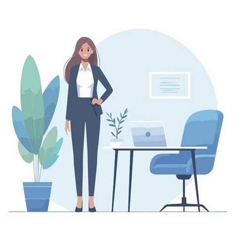 Premium Vector Vector Illustration Of Business Woman In Flat Design Style