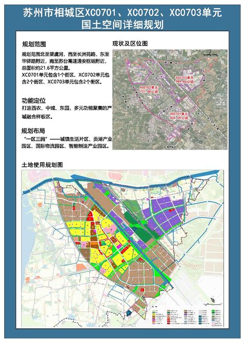 苏州市相城区xc0701、xc0702、 Xc0703 单元国土空间详细规划 苏州市相城区人民政府