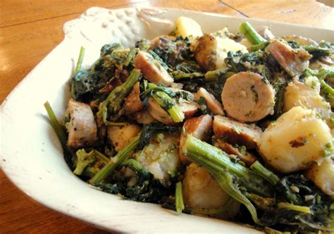 Sweet Sausage Broccoli Rabe And Potatoes Our Italian Table