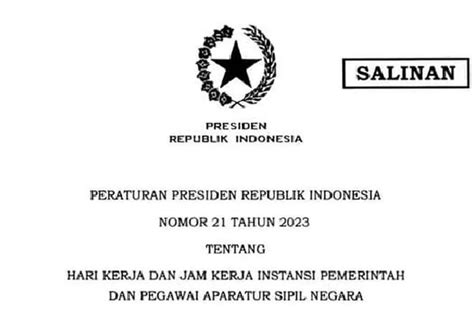 Jam Kerja Pns Dan Pppk Berbeda Begini Aturan Baru Menurut Perpres