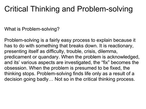 Critical Thinking Ppt