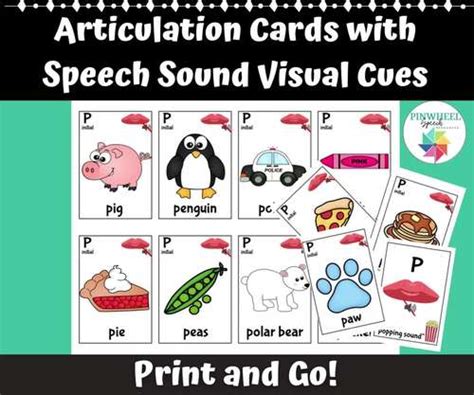 Articulation Mouth Cards Speech Therapy Visual Cue Cards Articulation