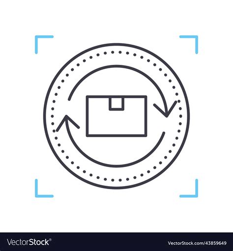 Focused factory production line icon outline Vector Image