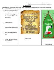 The Five Pillars of Islam Worksheet FInished.doc - Name Date Period The ...