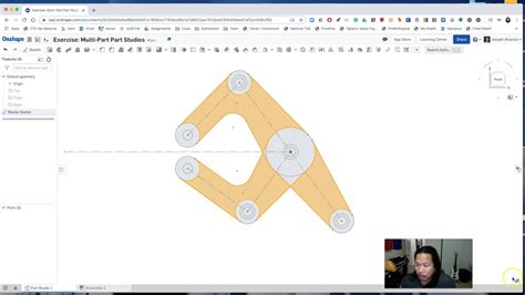 Onshape Exercise Multi Part Part Studio Youtube