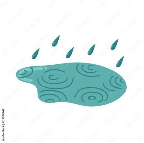 Rain puddle icon clipart isolated vector illustration Stock Vector ...