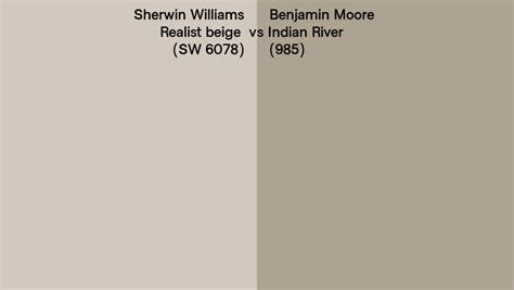 Sherwin Williams Realist Beige Sw 6078 Vs Benjamin Moore Indian River