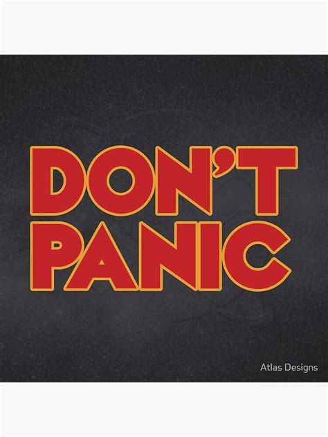 Don T Panic Sticker For Sale By A Design Redbubble