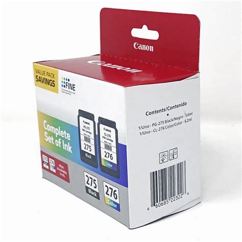 Canon Pg 275 Cl 276 Value Pack Ink Cartridges Pixma Ts3520 Ts3522