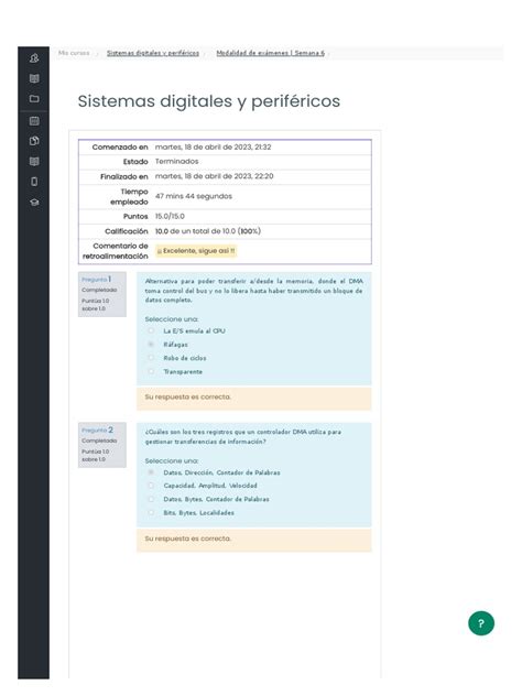 Modalidad De Exámenes Semana 6 Revisión Del Intento Pdf De